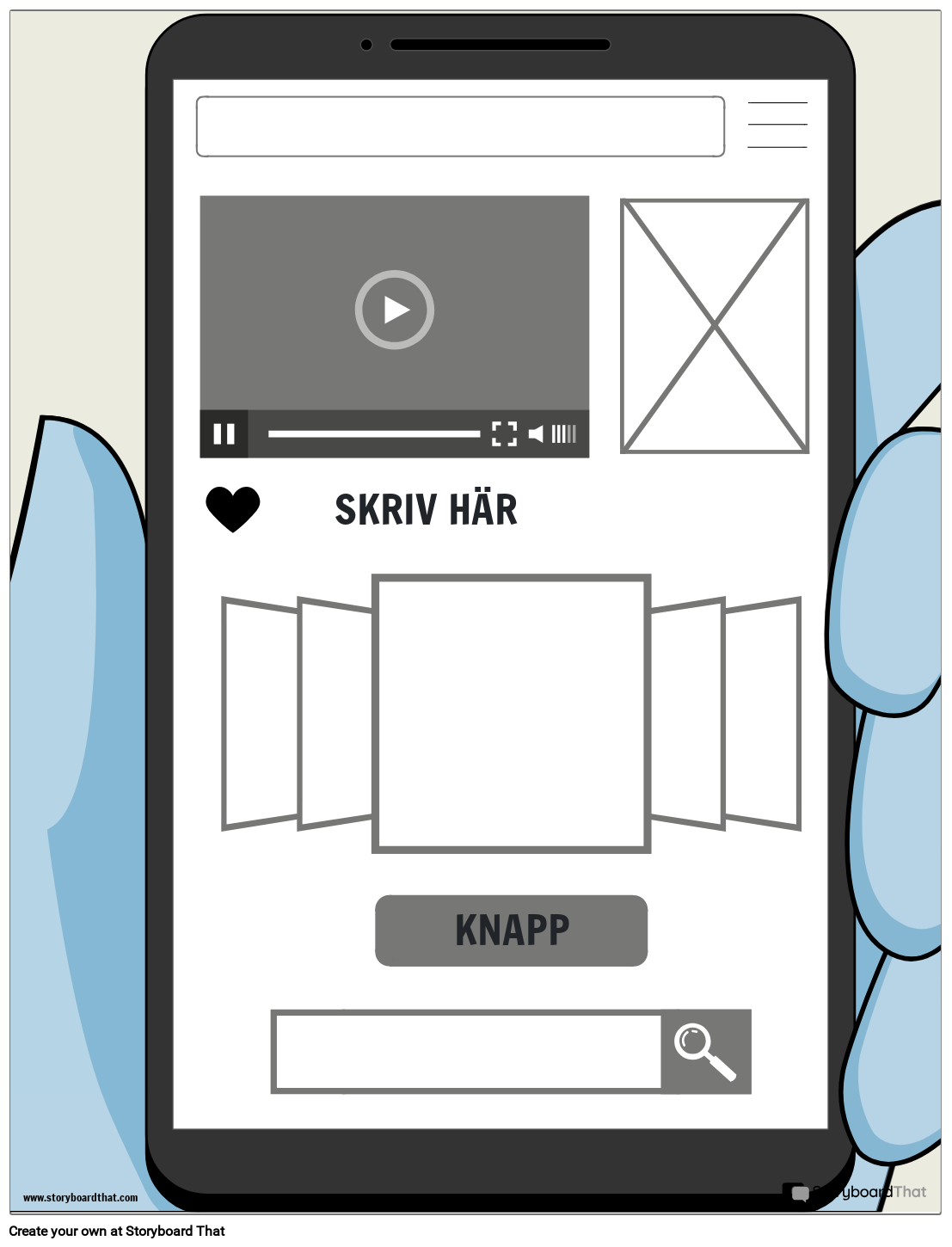 Wireframe And Storyboard UX Wireframe 2 Storyboard por sv-examples