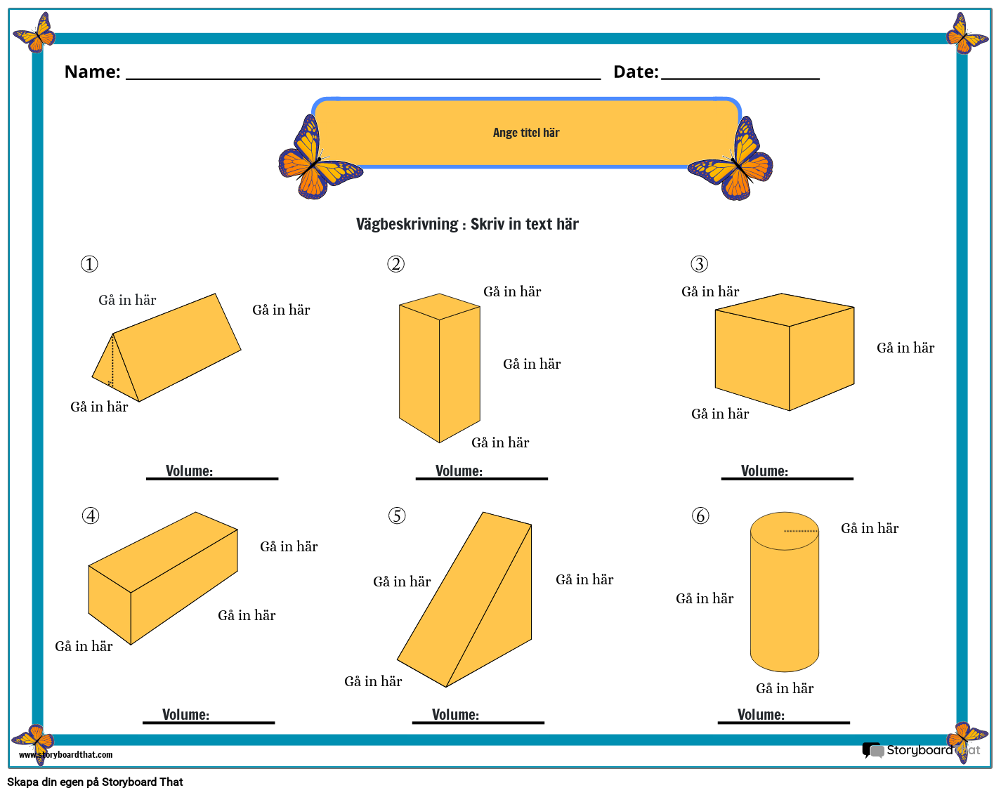 Volymkalkylblad med fj rilstema storyboard by sv examples