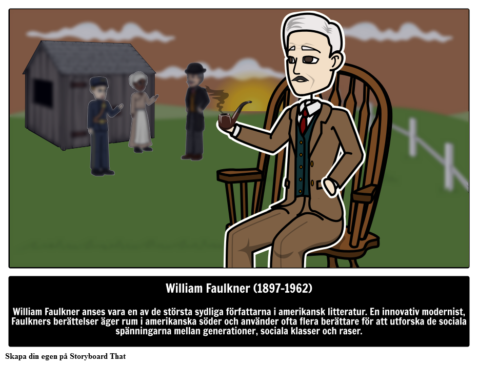 William Faulkner - Amerikansk Författare Storyboard