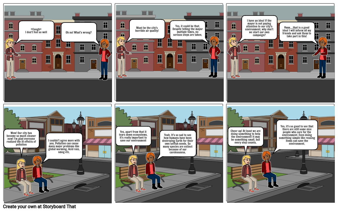 Environment Newspaper Comic Strip Storyboard by tas_123