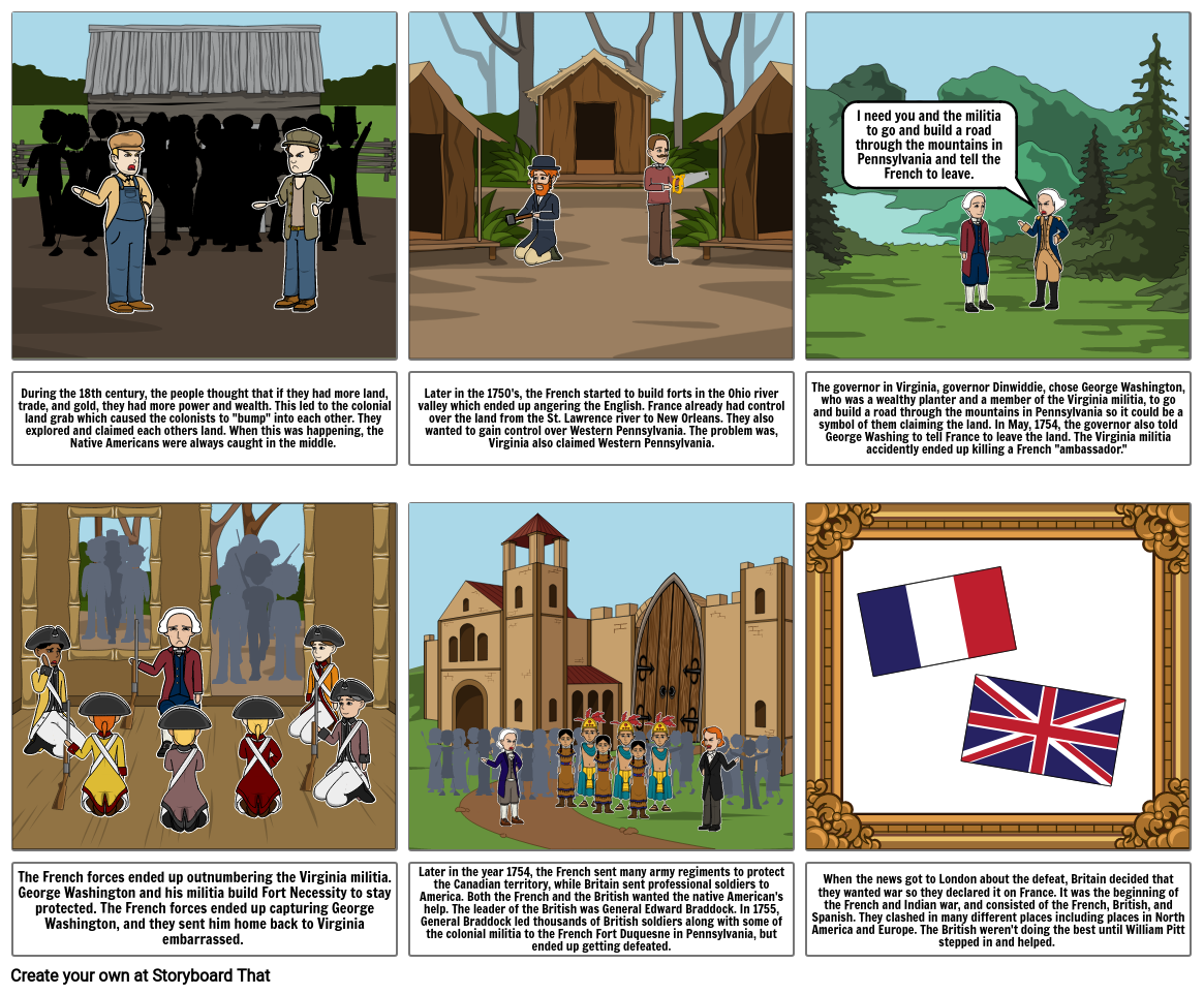French and Indian War part 1 Storyboard by td70523