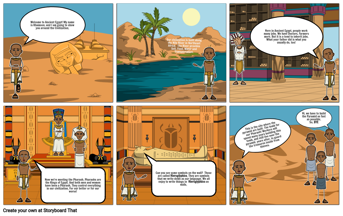 Egyptian Civilization Storyboard By Tegranote