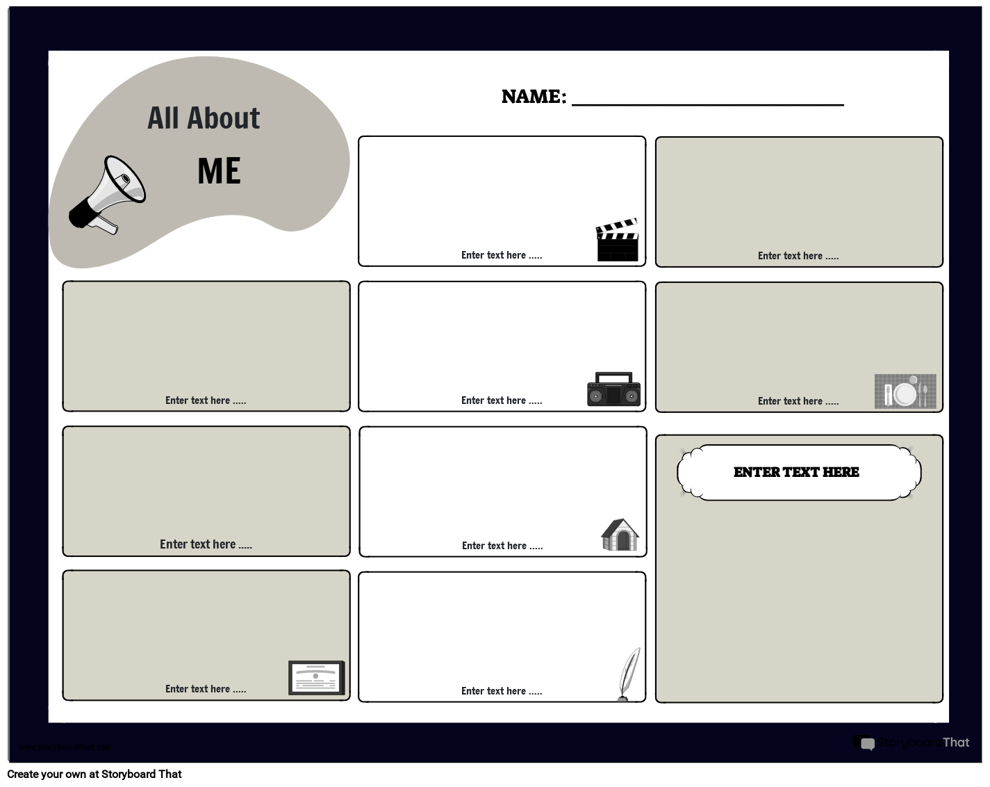 all-about-me-activity-black-and-white-storyboard