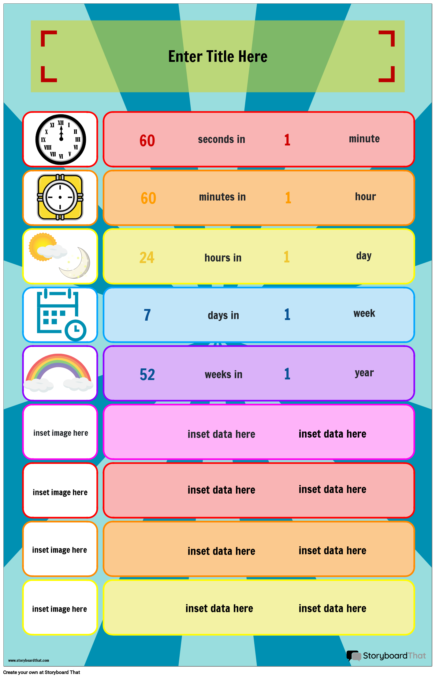 All about Time Poster Storyboard by templates