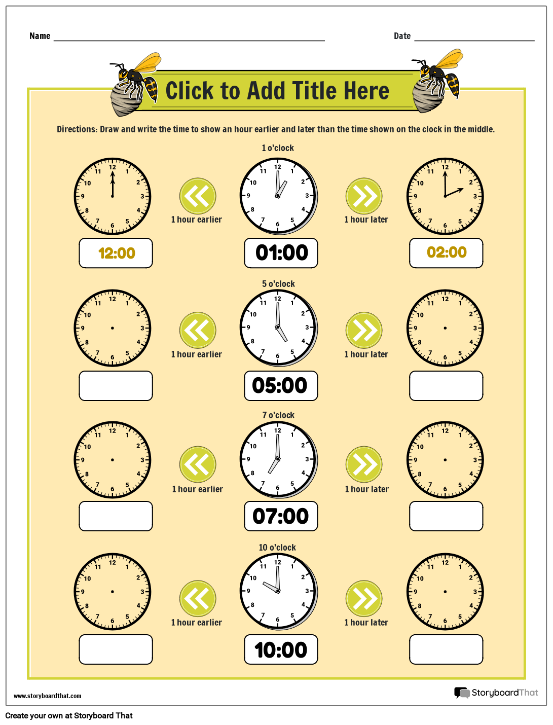 bee-themed-elapsed-time-worksheets-earlier-and-later