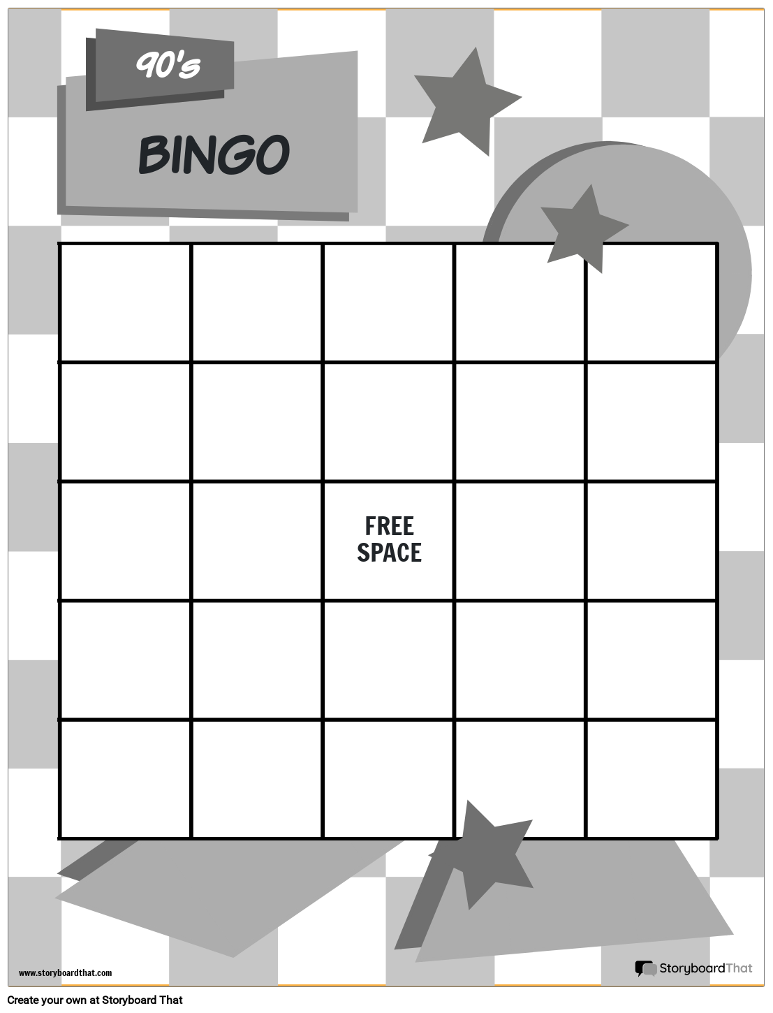 black-white-90-s-themed-bingo-activity-storyboard