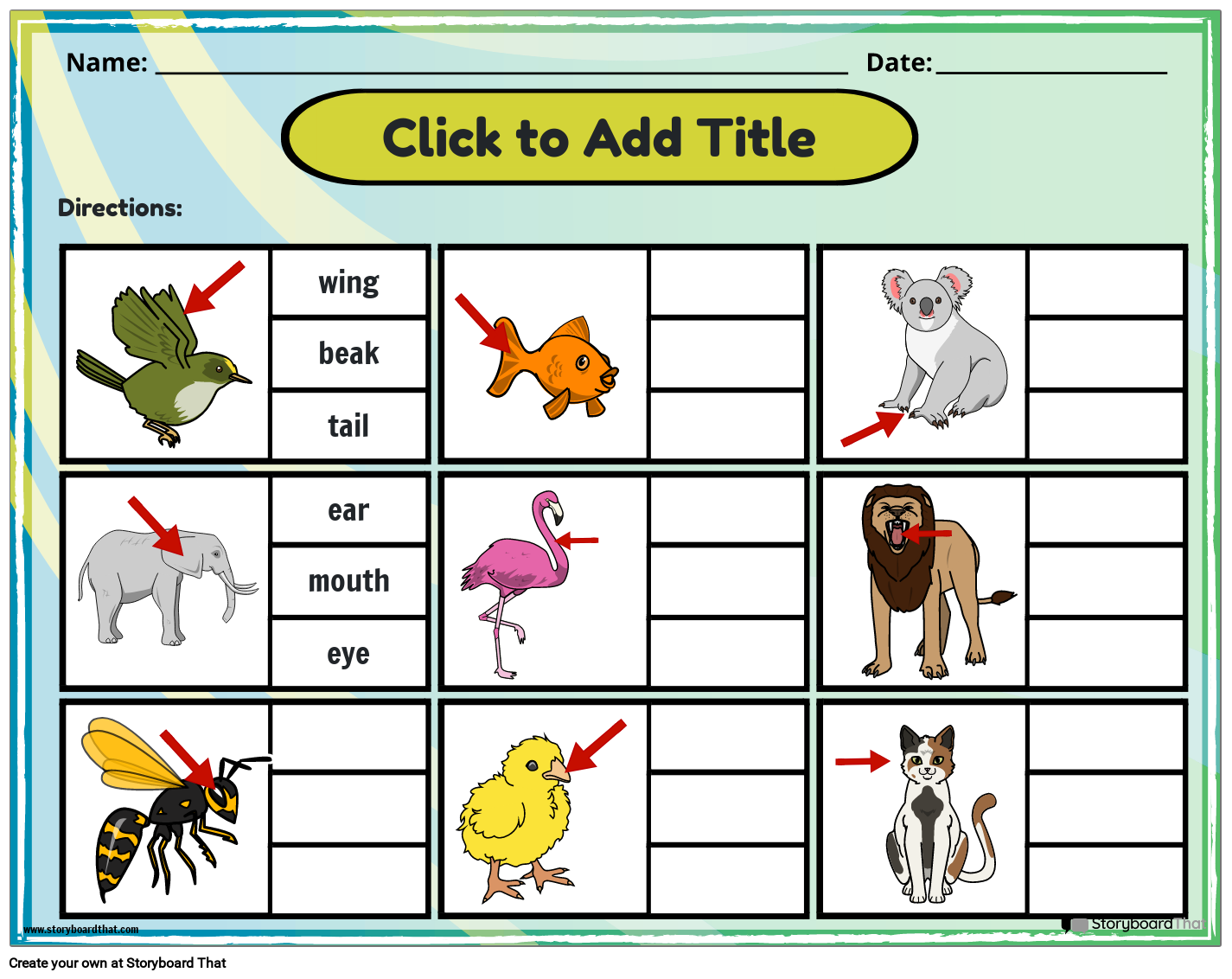 Zoo Animals - Color By Behavior » Autism Adventures, image size:1425x1132