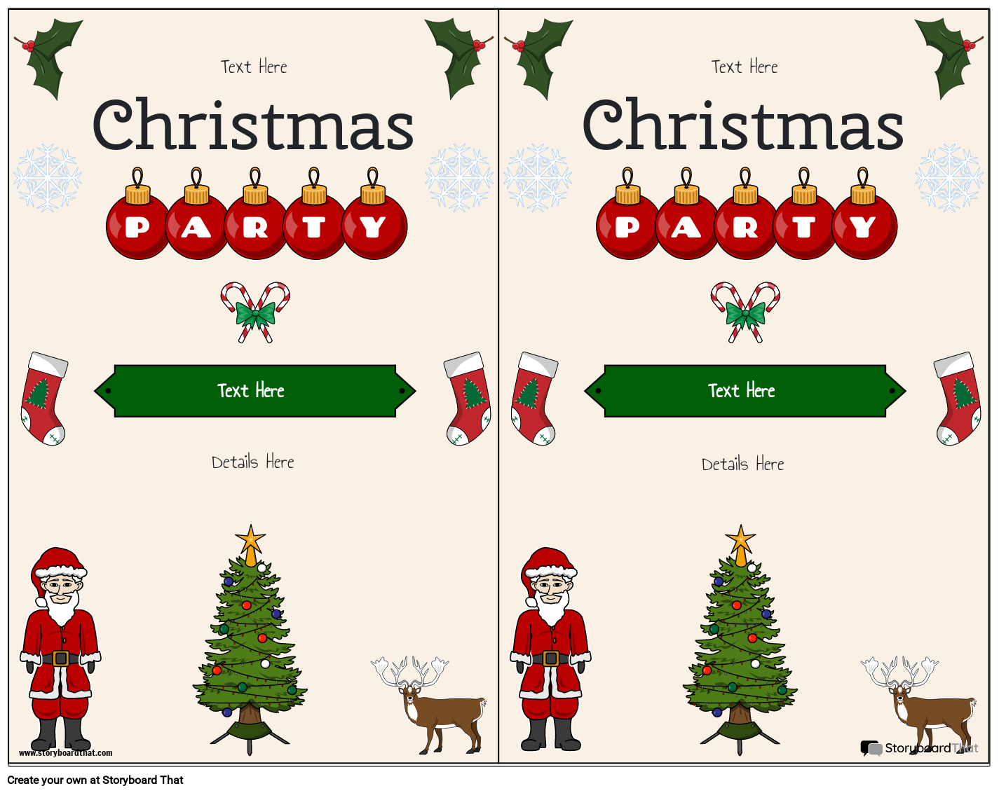 Christmas Party Invitation Storyboard By Templates