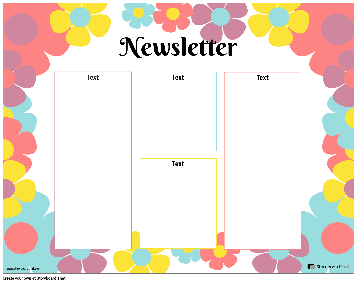 colorful-flowers-based-newsletter-template-storyboard