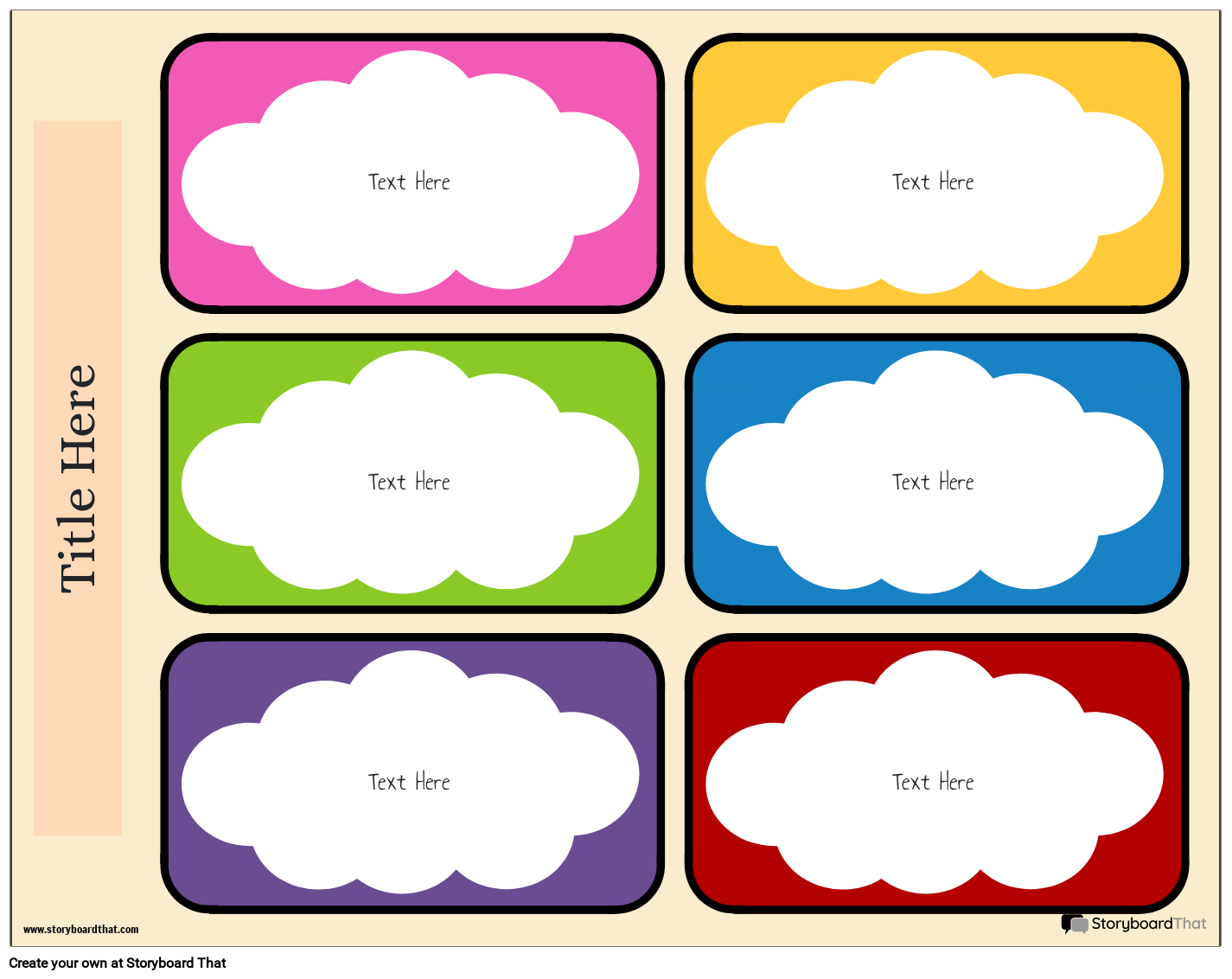 Clouds Game Card Design Storyboard by templates