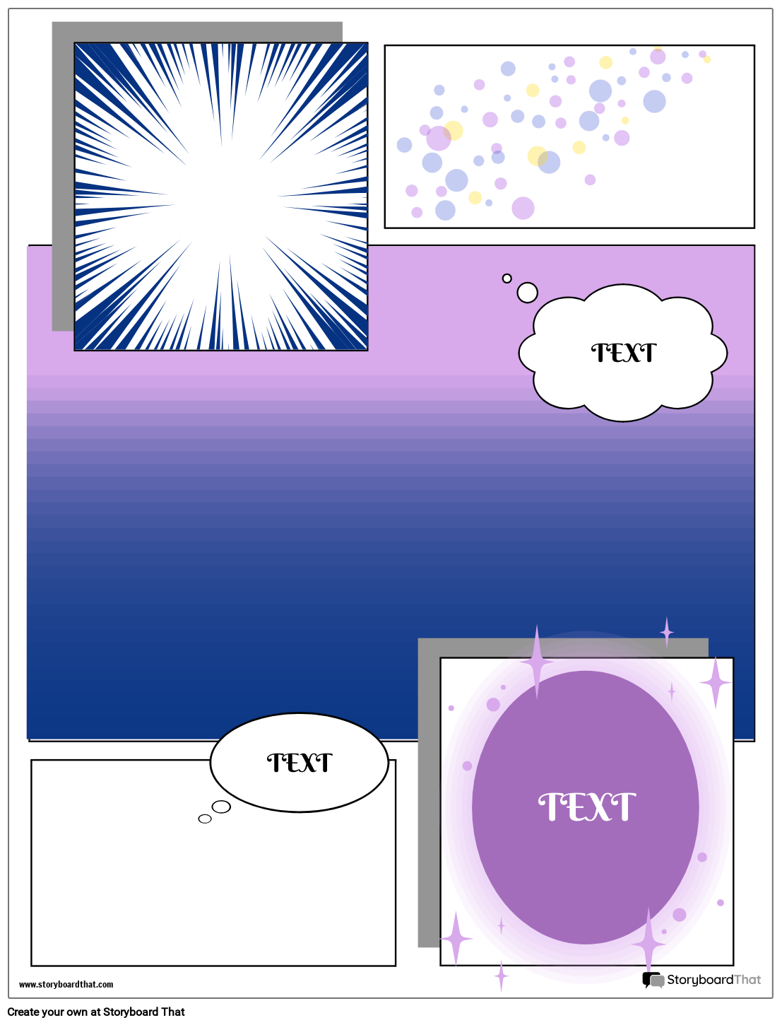 Comic Page Design With Details Kuvak sikirjoitus By Templates