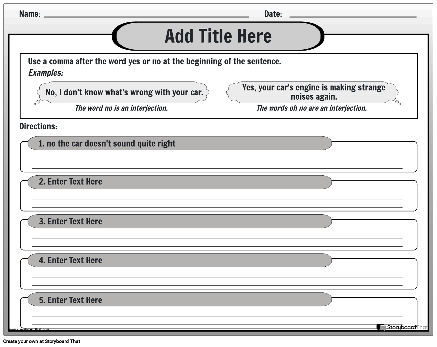 DO INTERJECTIONS LIKE BUT HEY HAVE COMMAS BETWEEN THEM visual data 3