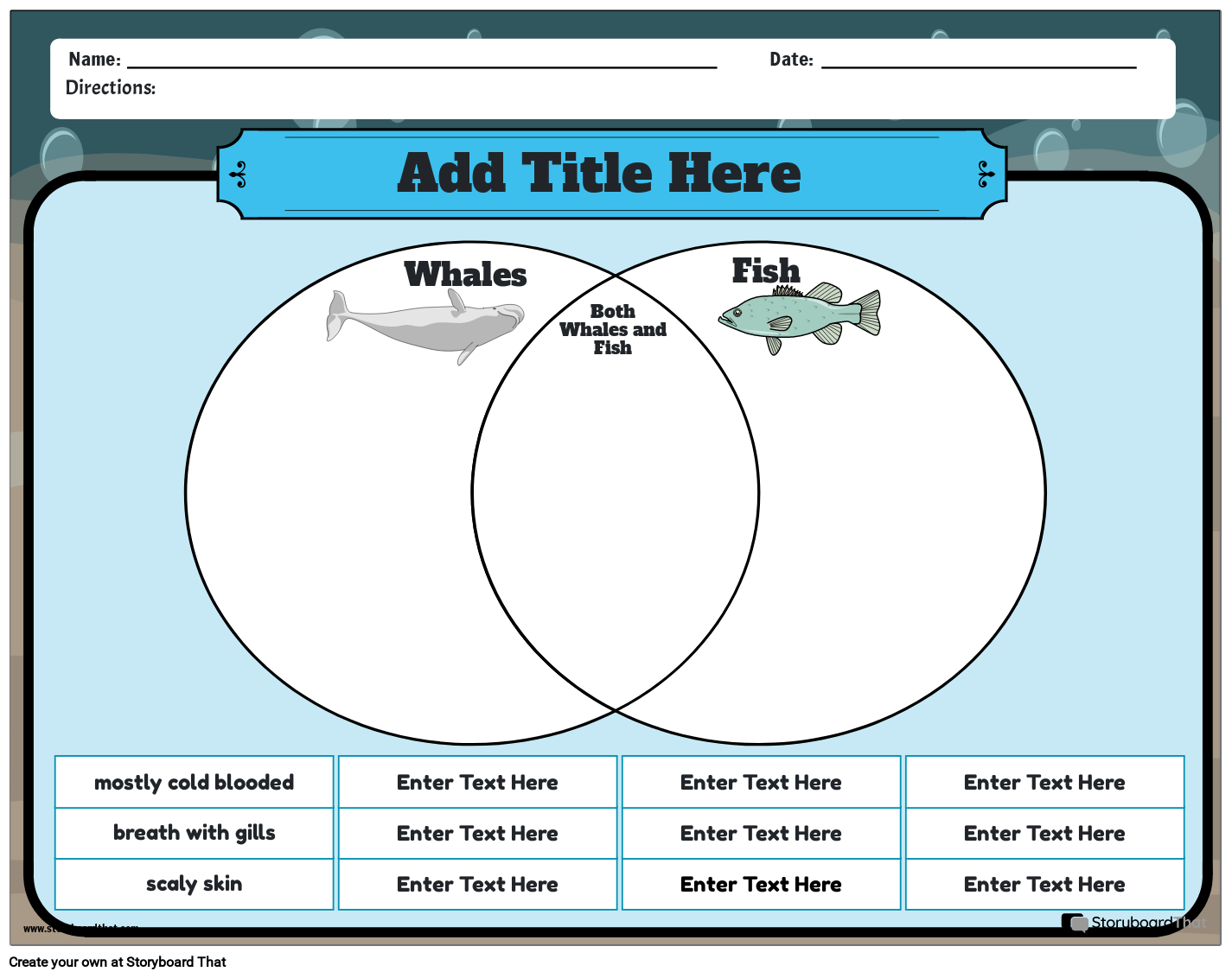 compare and contrast essay about fish and whales