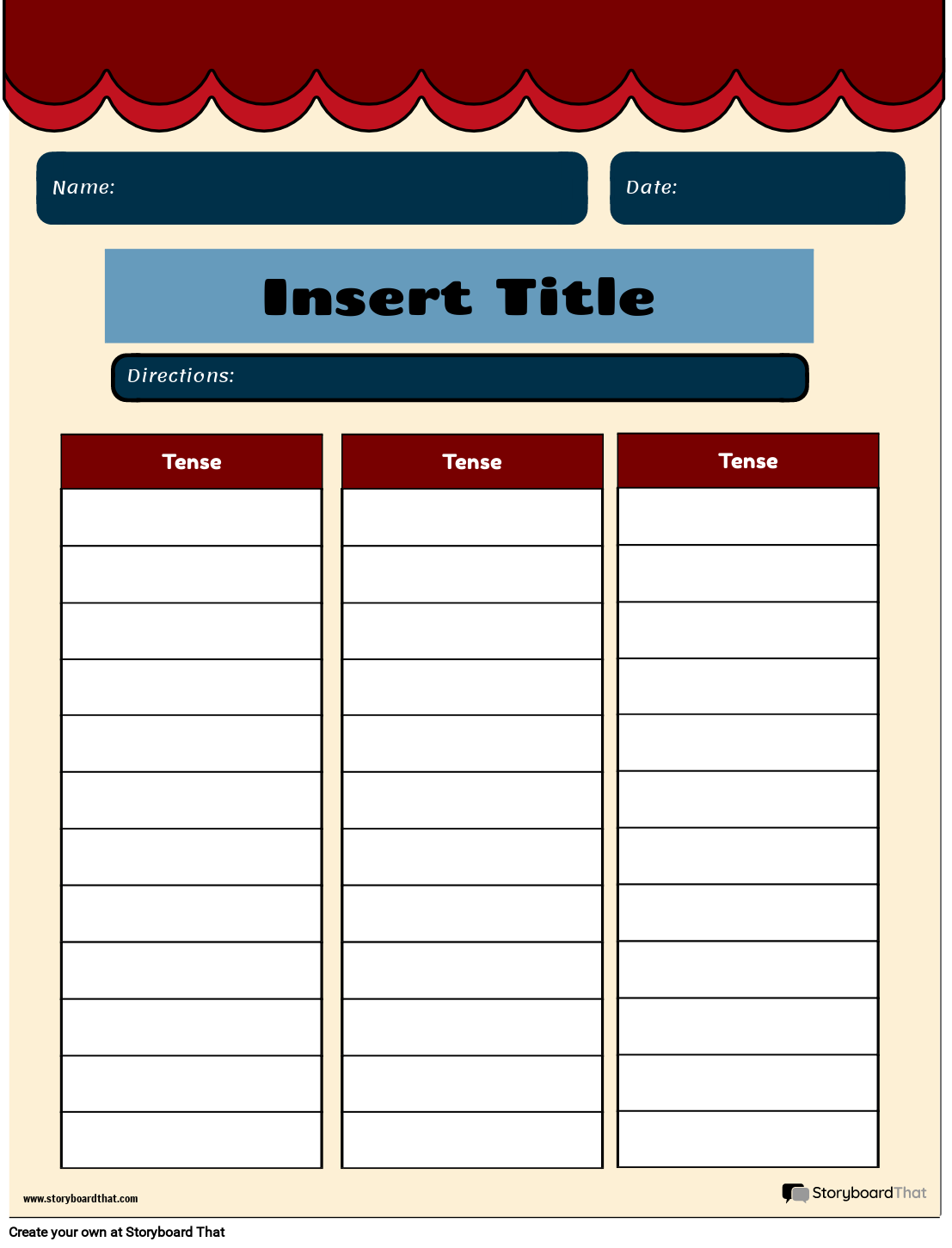 Present Tense, Future Tense, And Past Tense Form Verb Table