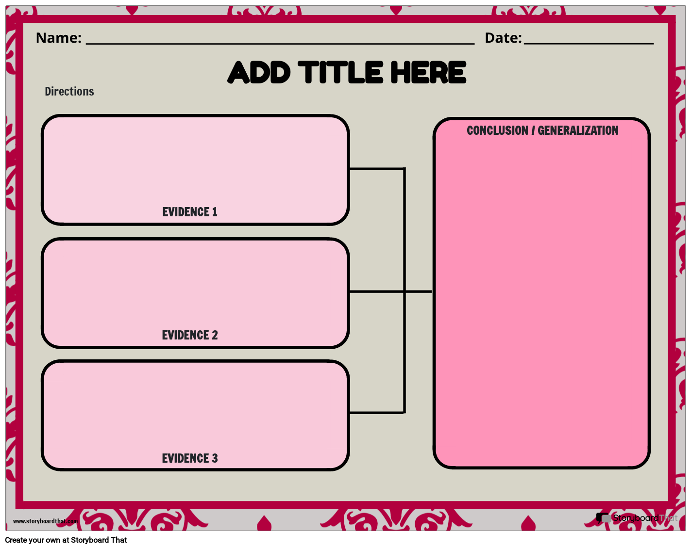 Conclusion based from Evidences Worksheet Storyboard