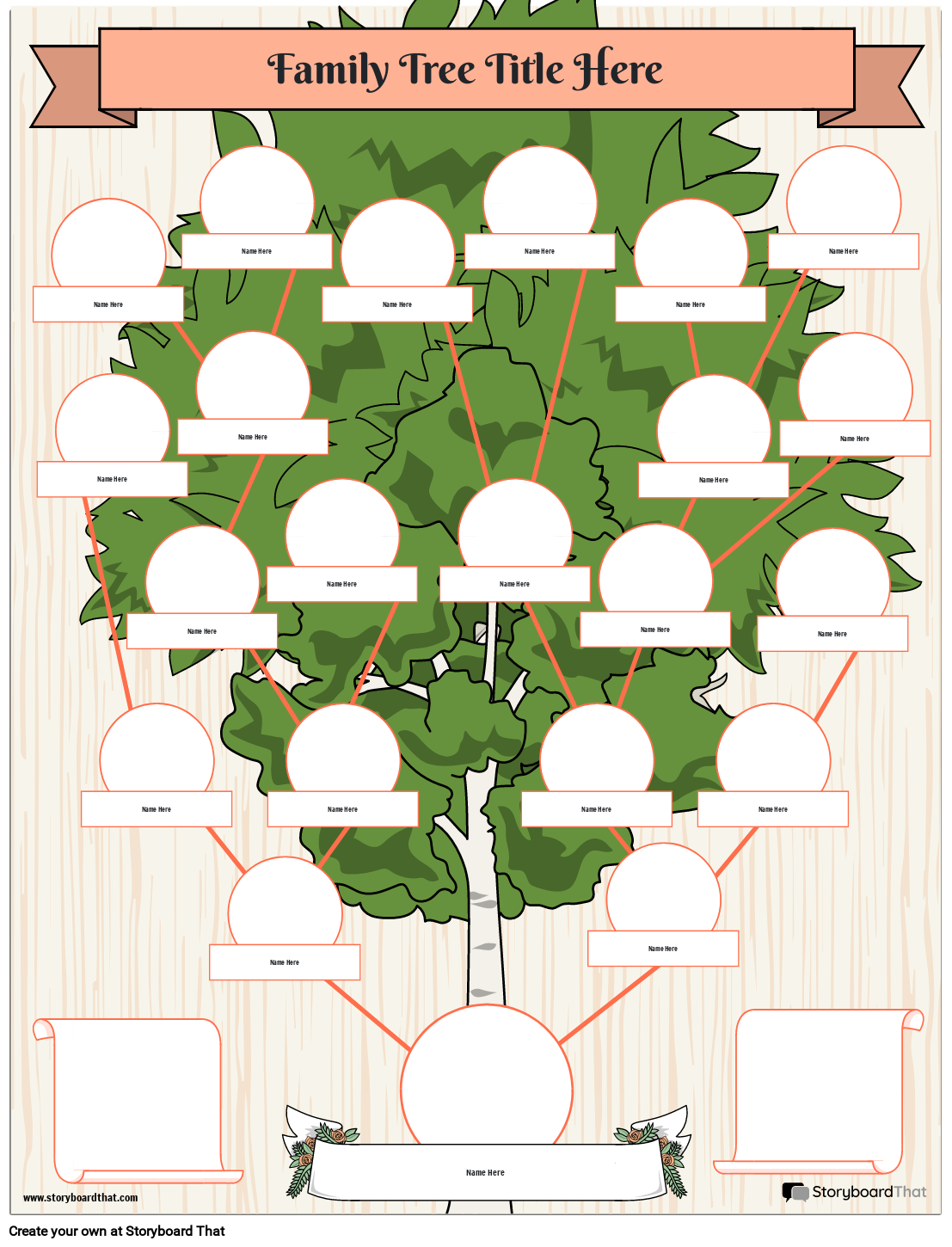 copy of family tree color portrait Storyboard by templates