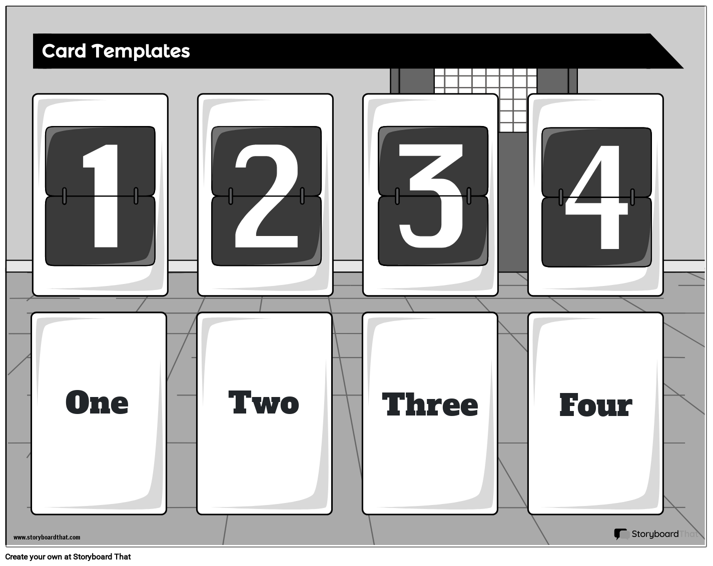 Counting Number Card Game Раскадровка по templates