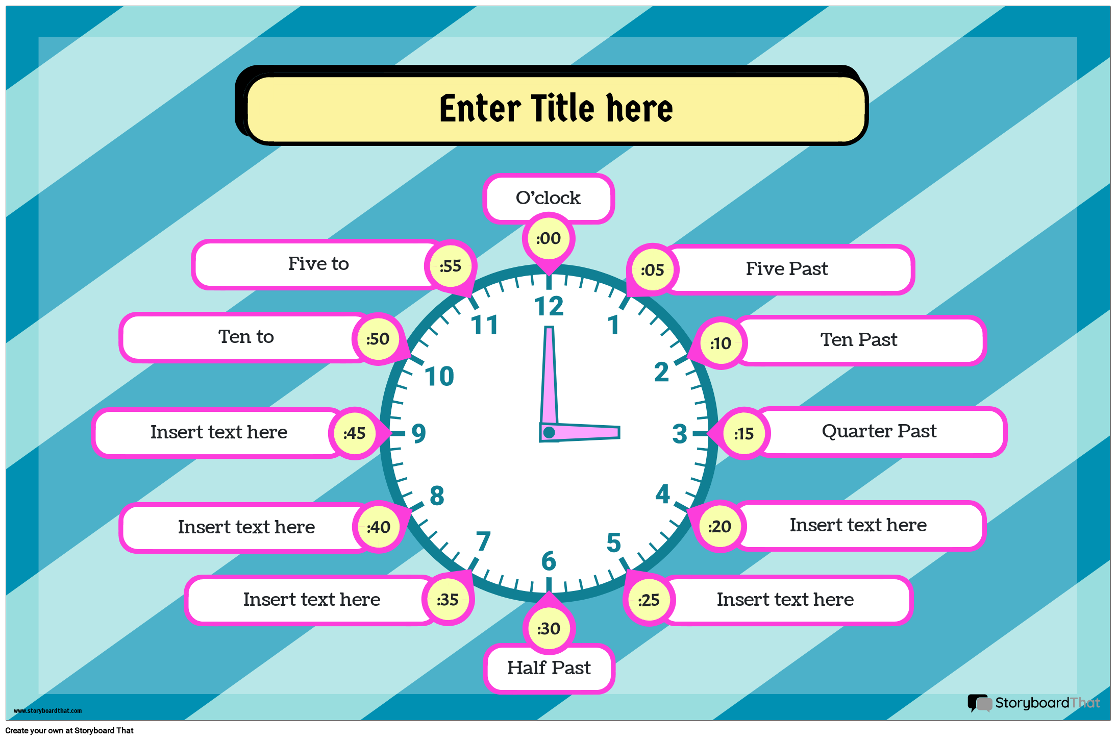 Digital and Analogue Clock Poster Storyboard von templates