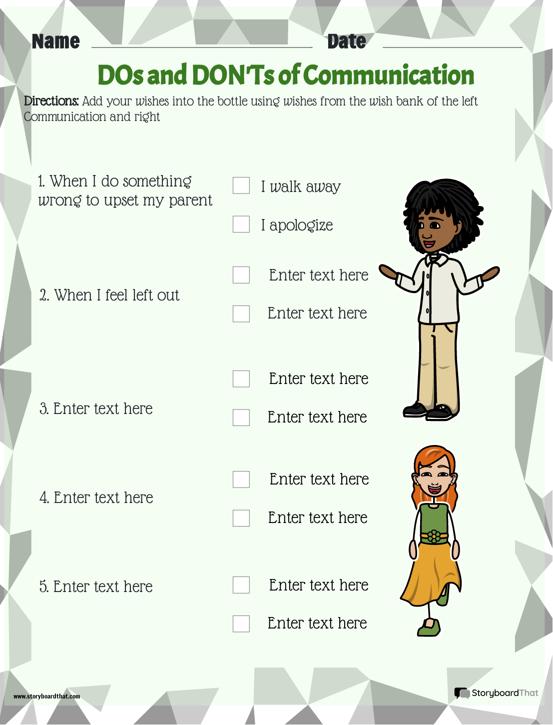 DOs DONTs Of Communication Storyboard Par Templates dos-donts-of-communication-storyboard-par-templates