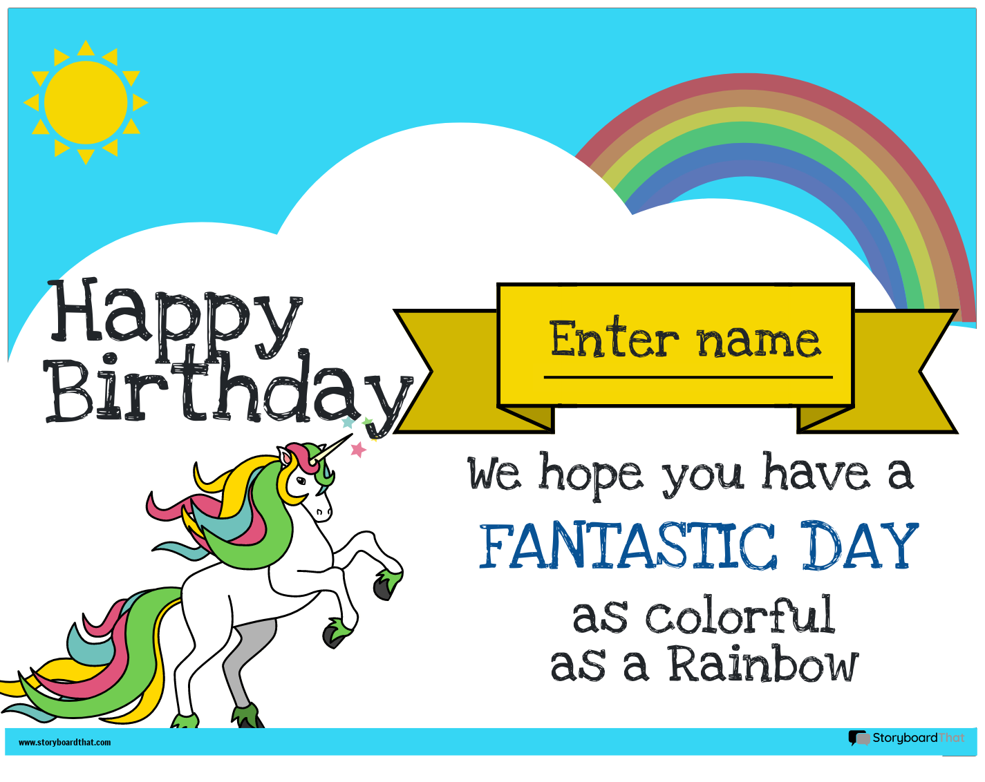 Fun birthday Certificate Storyboard af templates