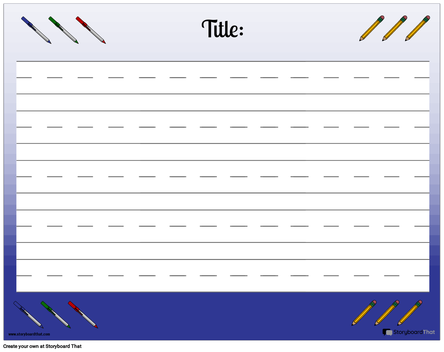 Handwriting 4 Storyboard Por Templates