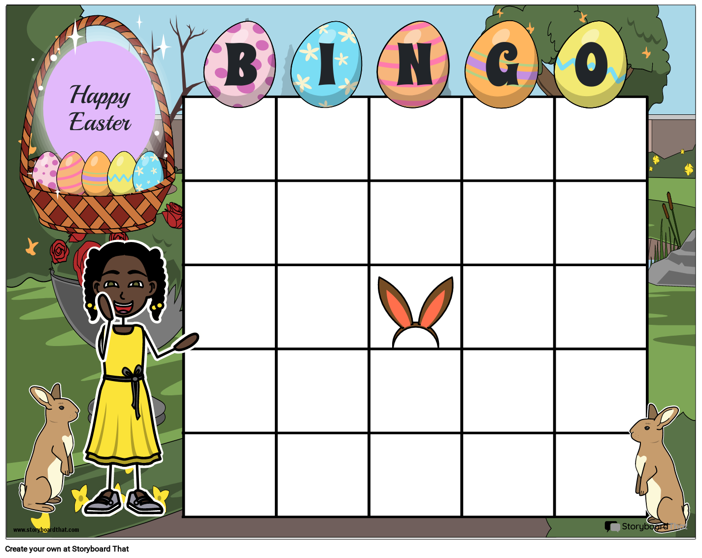 Happy Easter Egg Hunt Board Game Storyboard By Templates