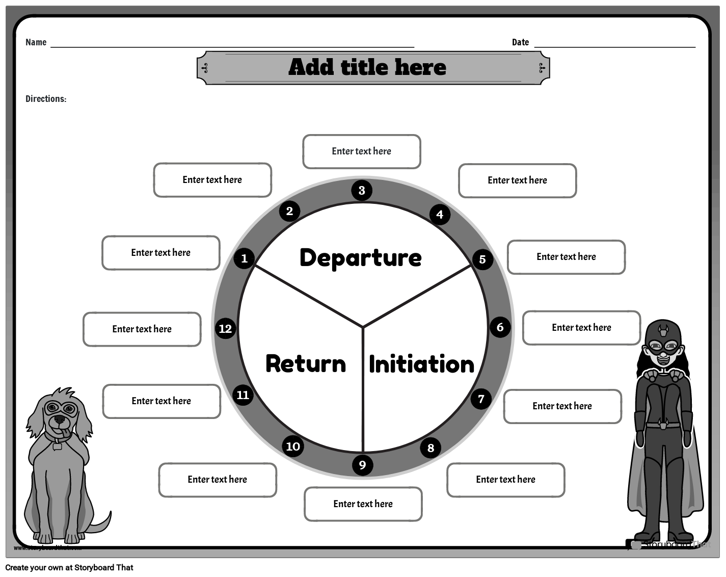 Hero s Journey Worksheet Storyboard By Templates