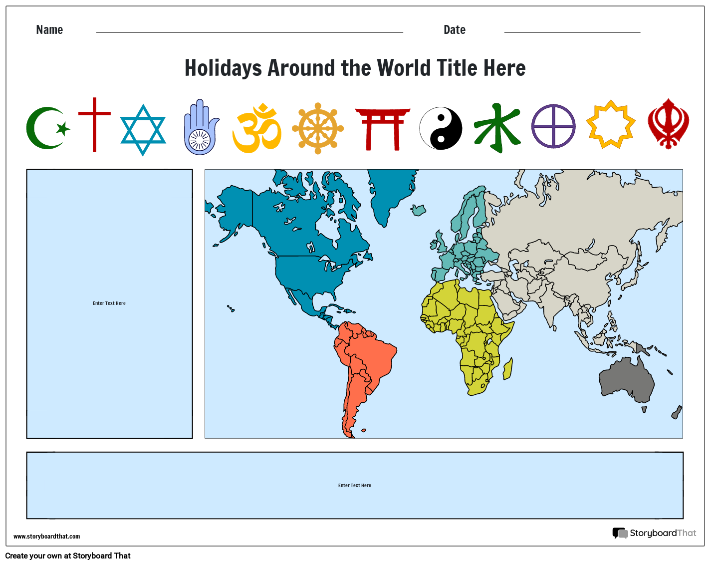 Holi Wor Landscape Color 2 Storyboard By Templates