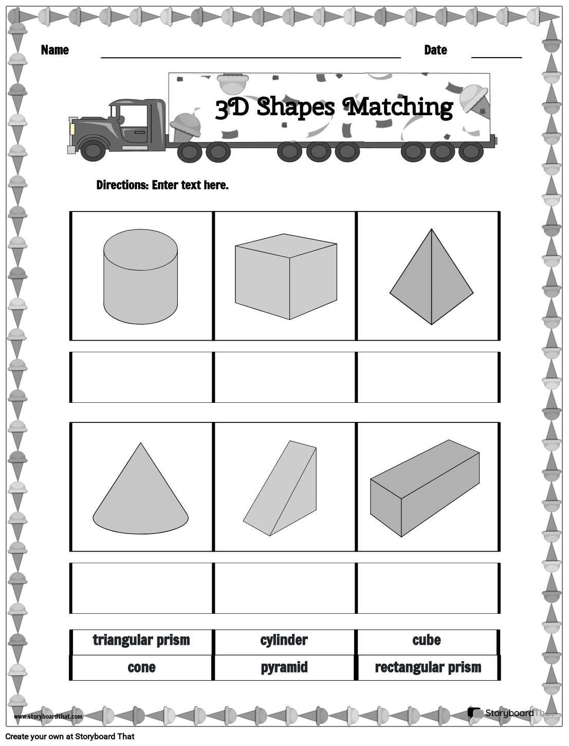 ice-cream-3d-shapes-worksheet-b-w-storyboard-by-templates