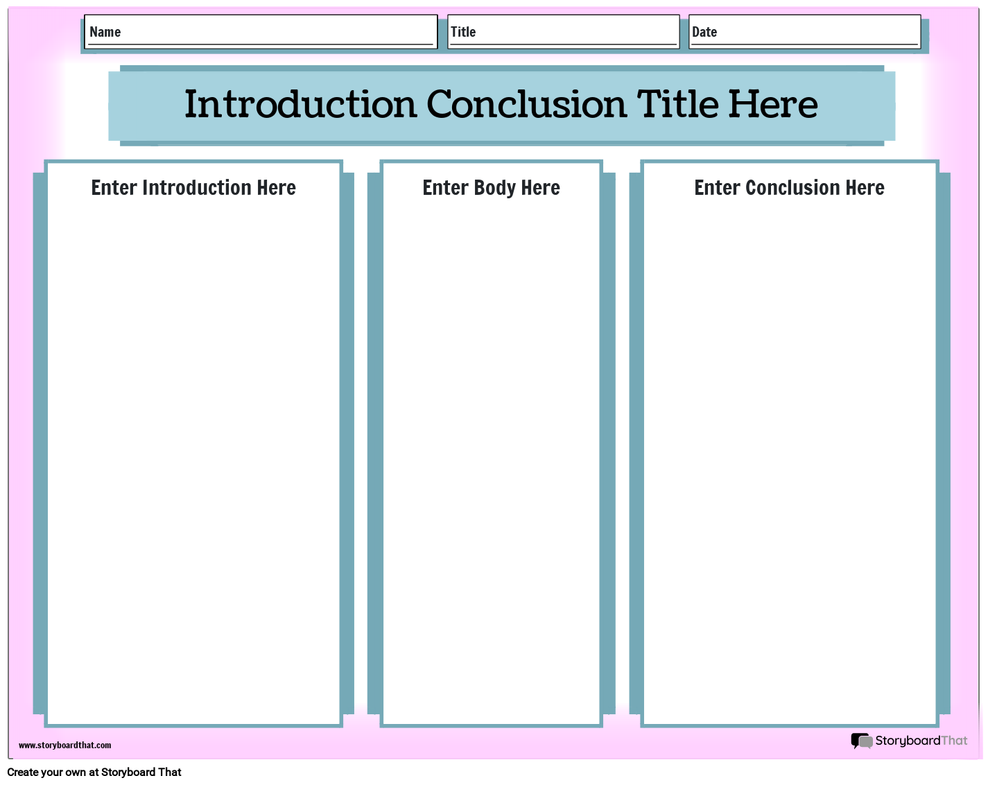 In Conclusion Background 3 Columns Introduction and Conclusion Template Design