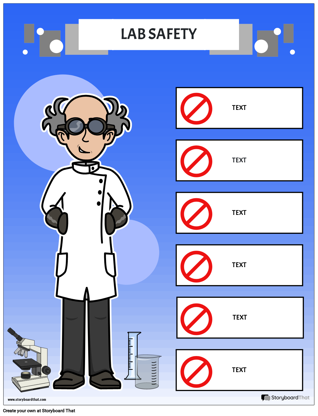 Science Safety Poster Lab Safety Poster Project StoryboardThat