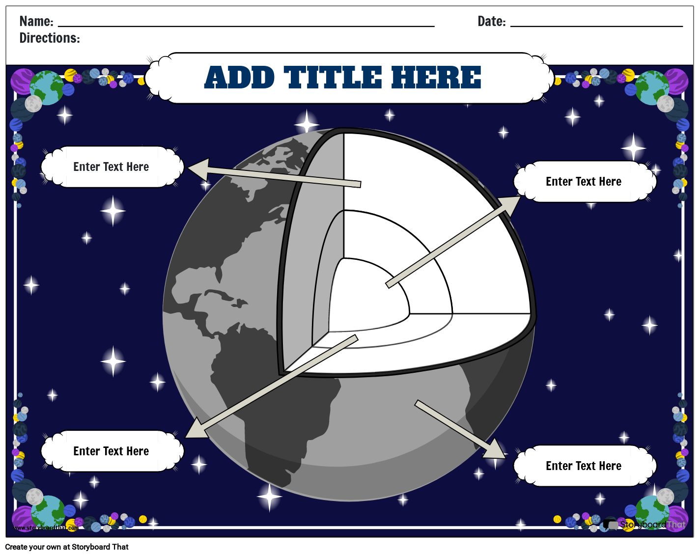 Label And Color The Layers Of The Earth Storyboard label-and-color-the-layers-of-the-earth-storyboard