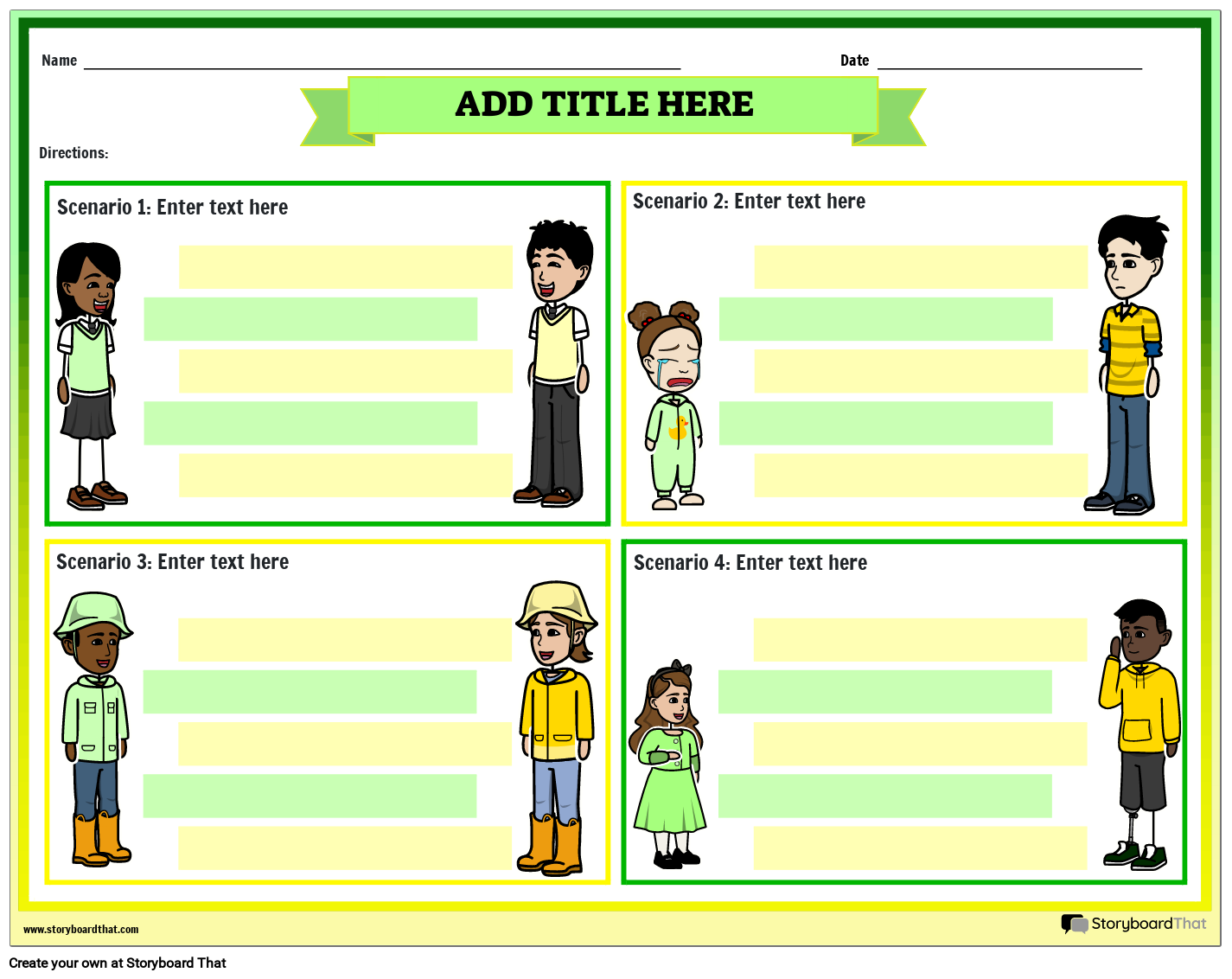 making-dialogues-on-a-different-scenarios-worksheet