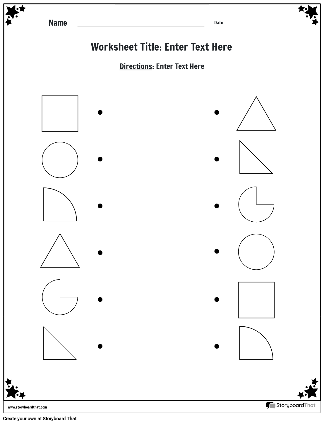 matching-shapes-worksheet-black-white-storyboard