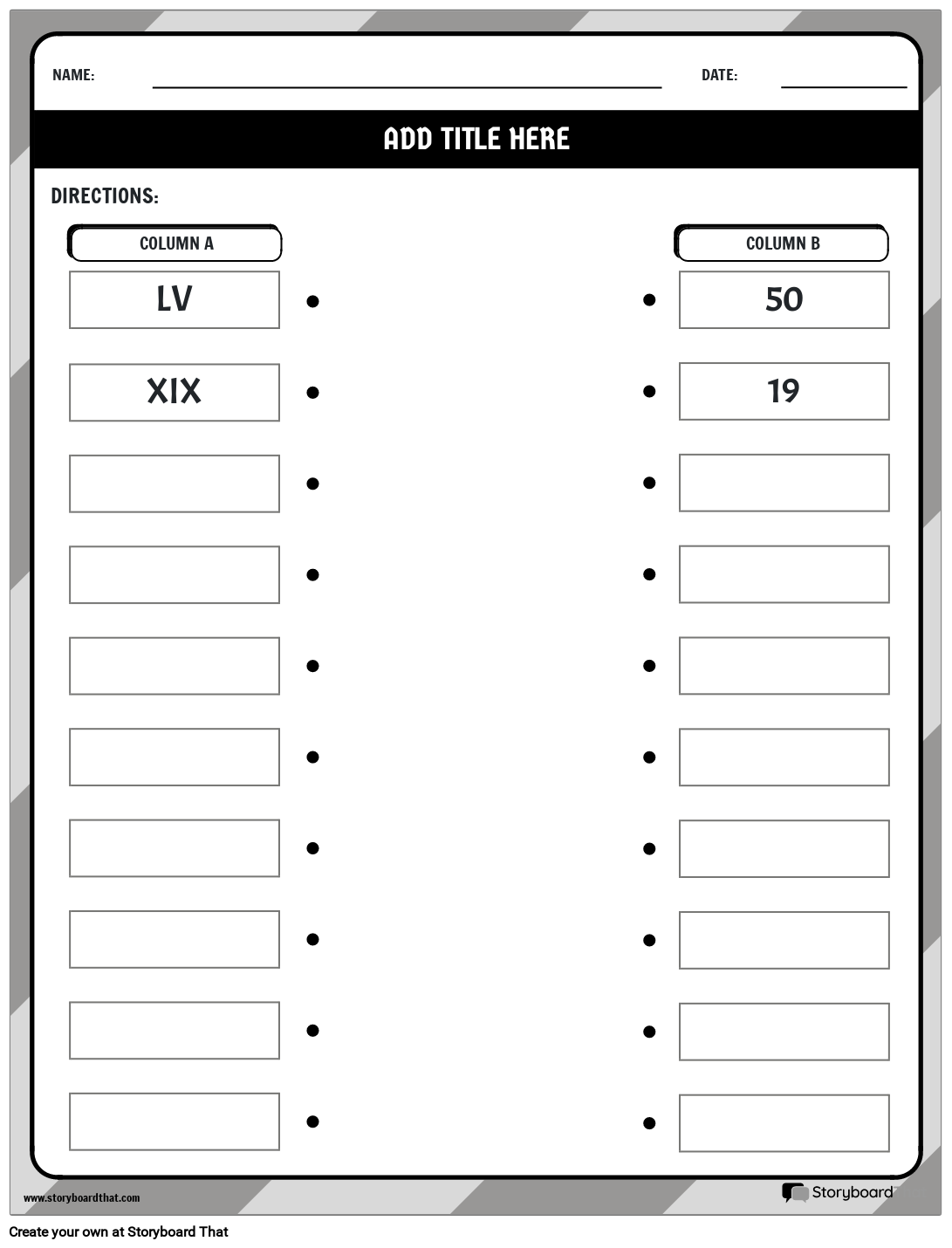 matching-type-roman-numerals-worksheet-storyboard