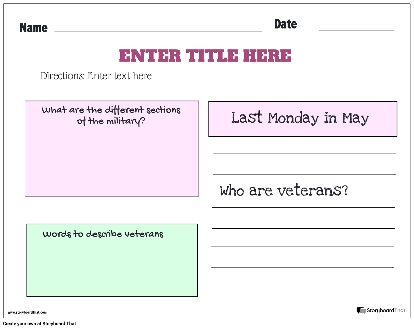 memorial-day-fact-sheet-storyboard-par-templates