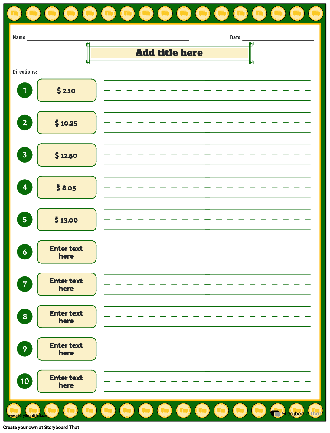 Money In Words Money in words (numbers to words) Storyboard par templates