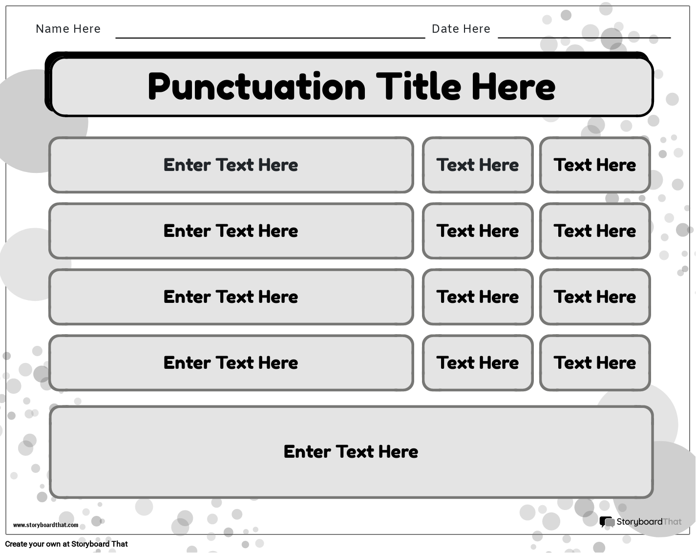 punctuation-template-featuring-multiple-circles