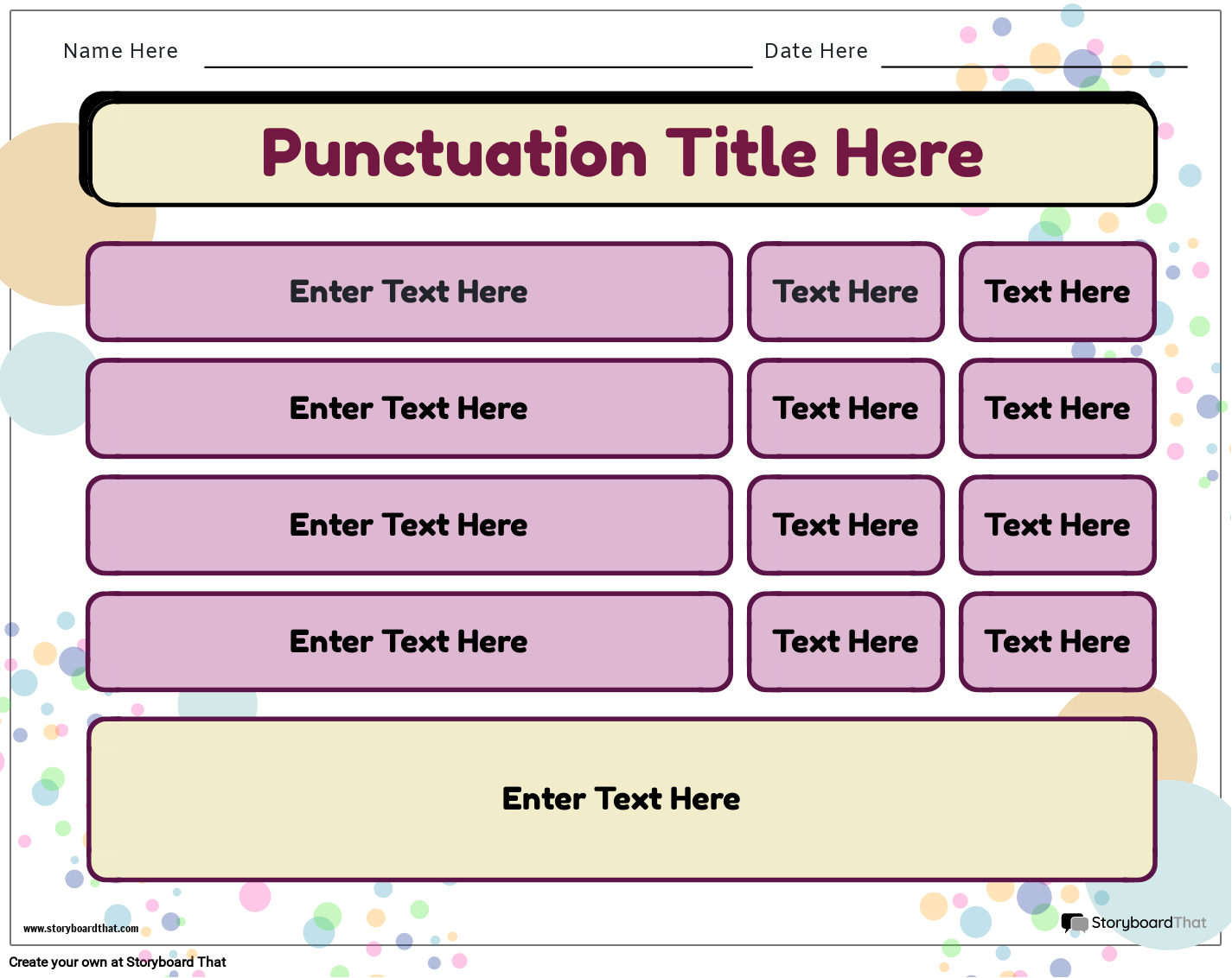 colorful-bubbles-themed-punctuation-template-storyboard