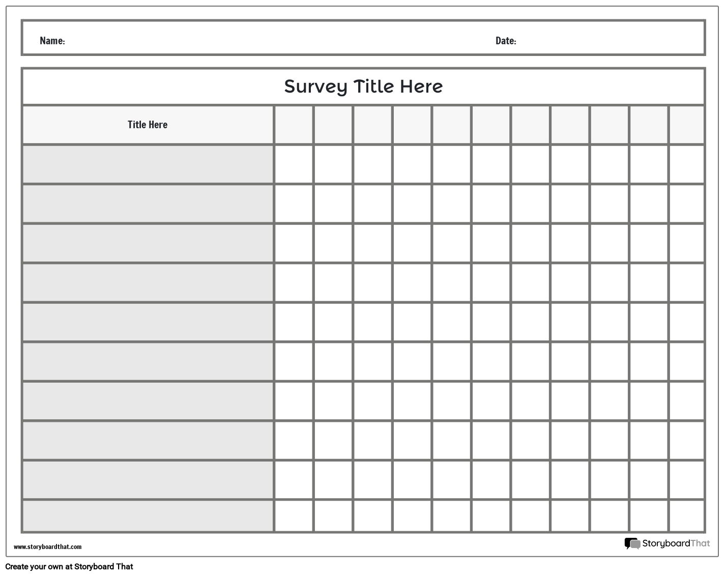 Survey Templates — Survey Maker — Questionnaire Creator | StoryboardThat