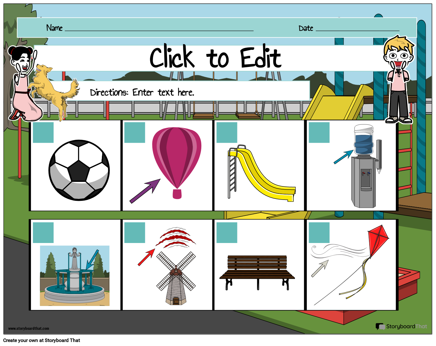 Outdoor-themed Storyboard by templates