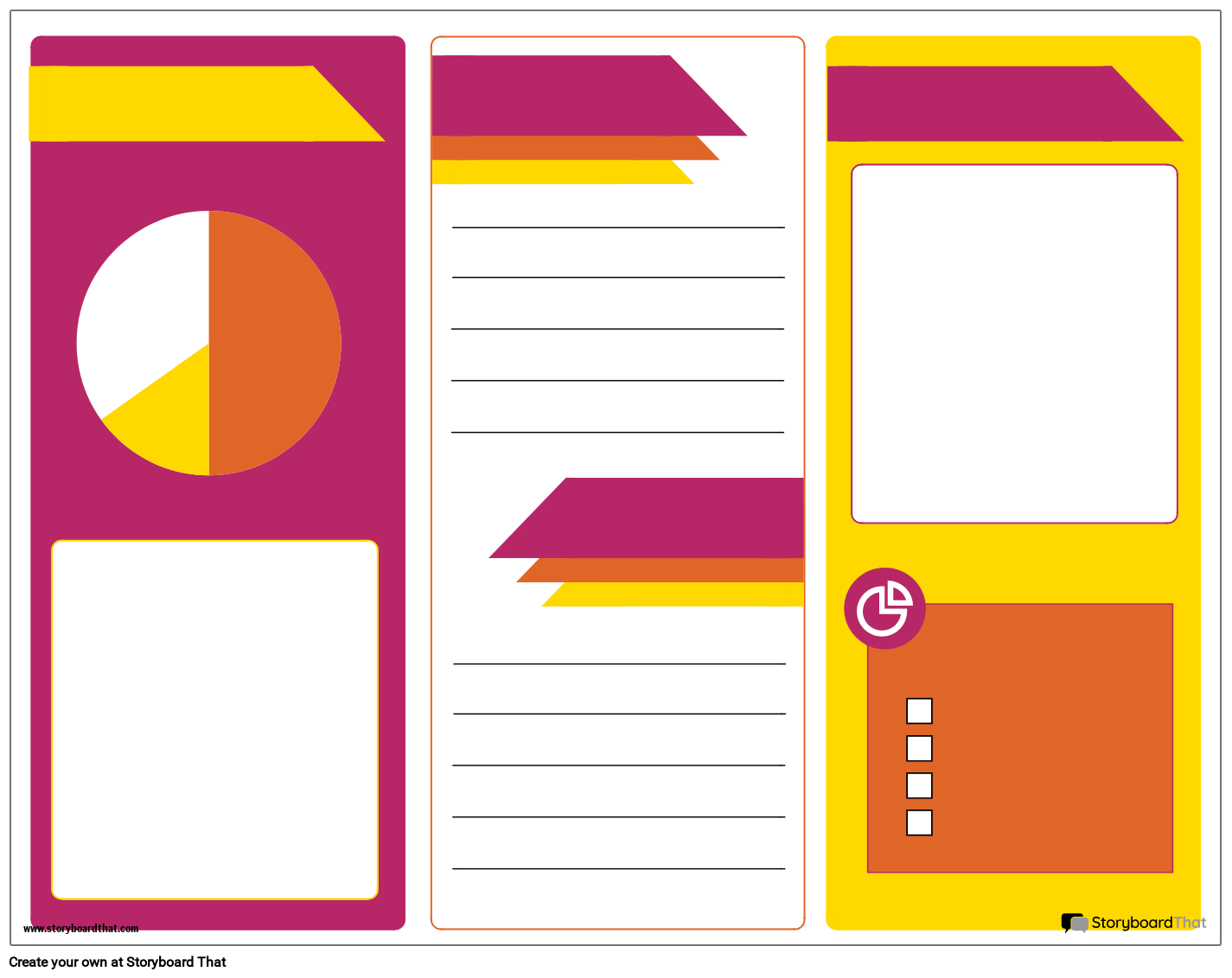 Ready To Use Colorful Pamphlet Template Storyboard