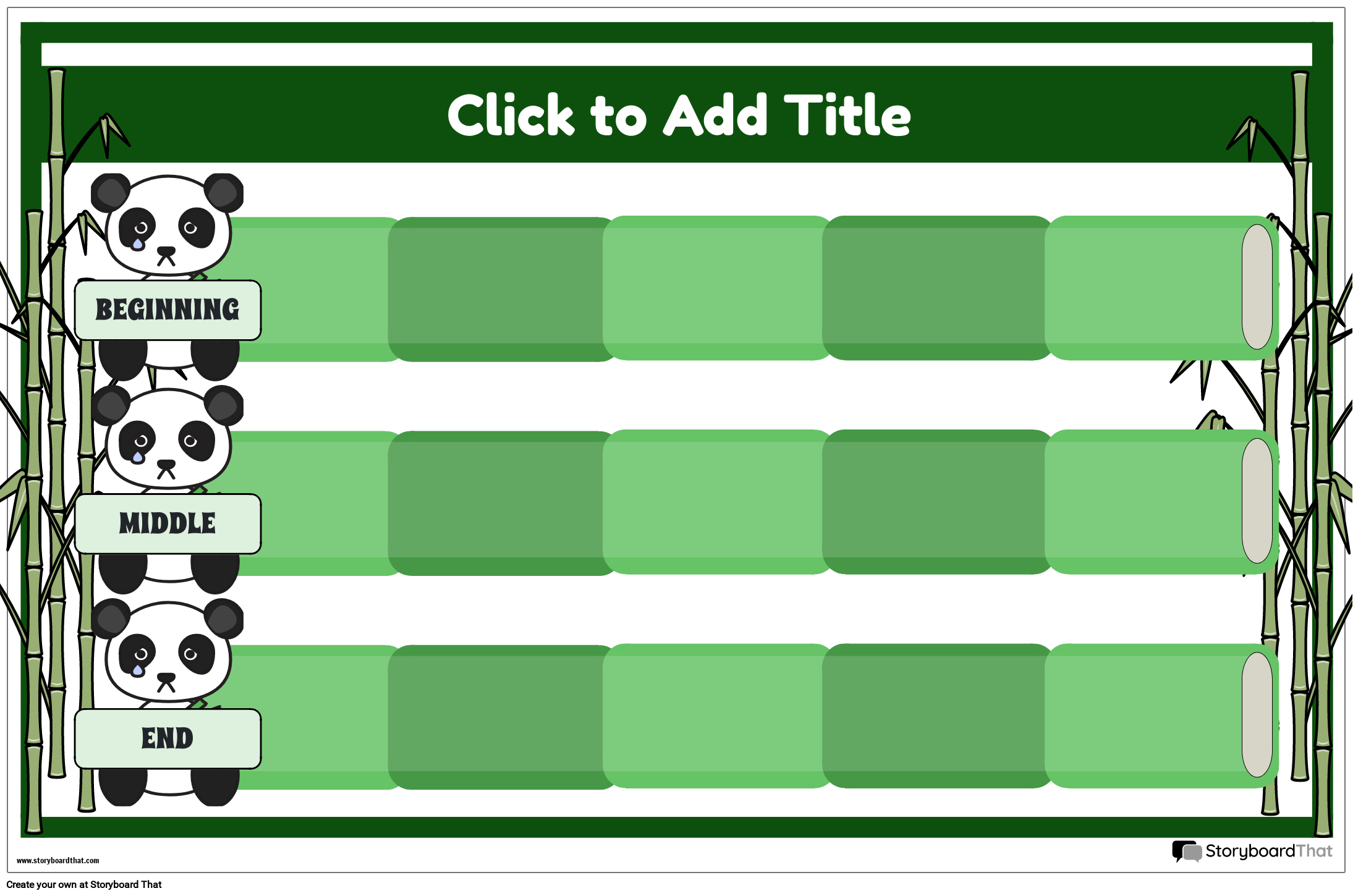 PANDA THEMED - TRANSITION WORDS POSTER Storyboard