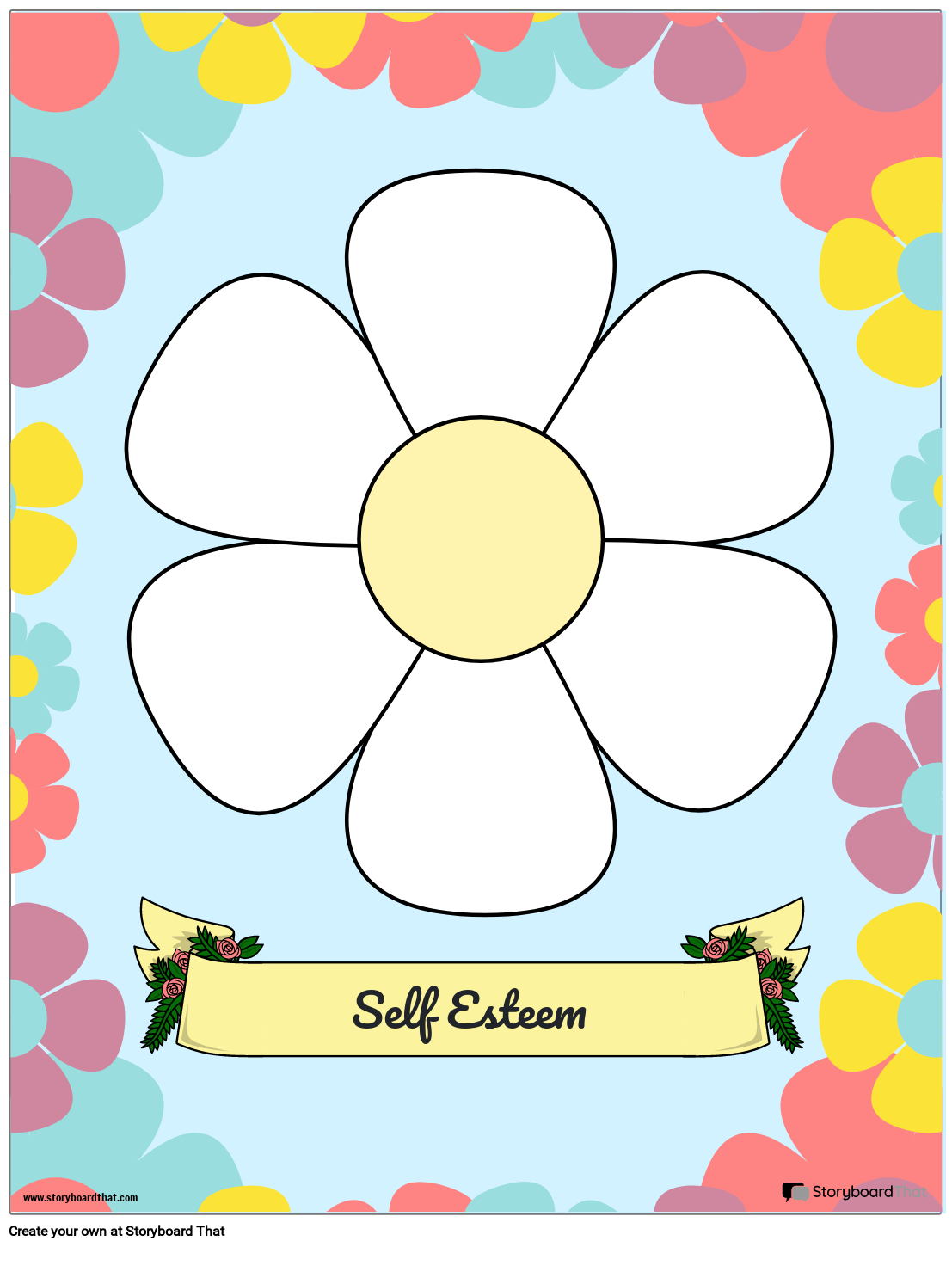 positive-outlook-self-talk-flower-storyboard-por-templates