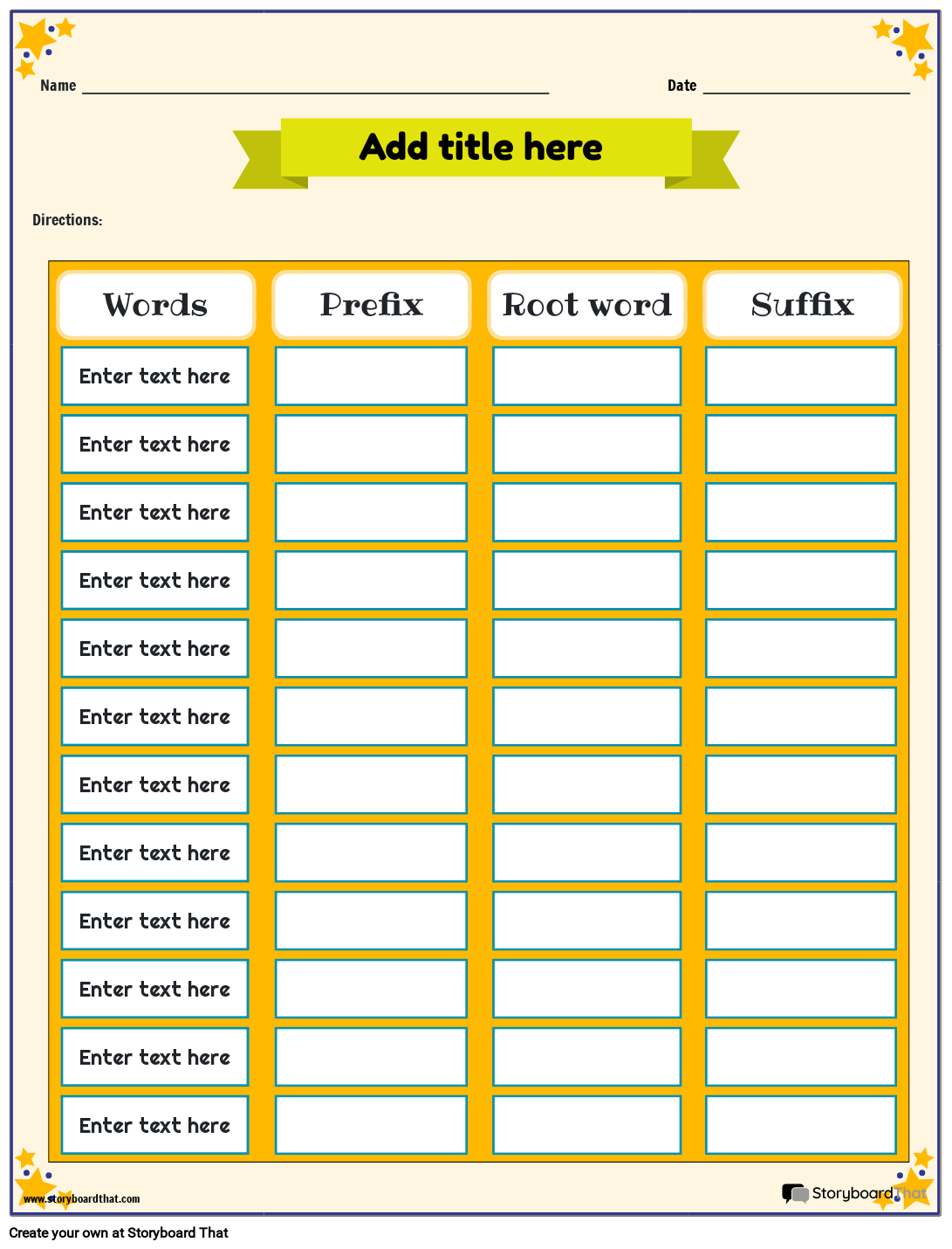 Prefix Suffix And Root Word Activity Worksheet