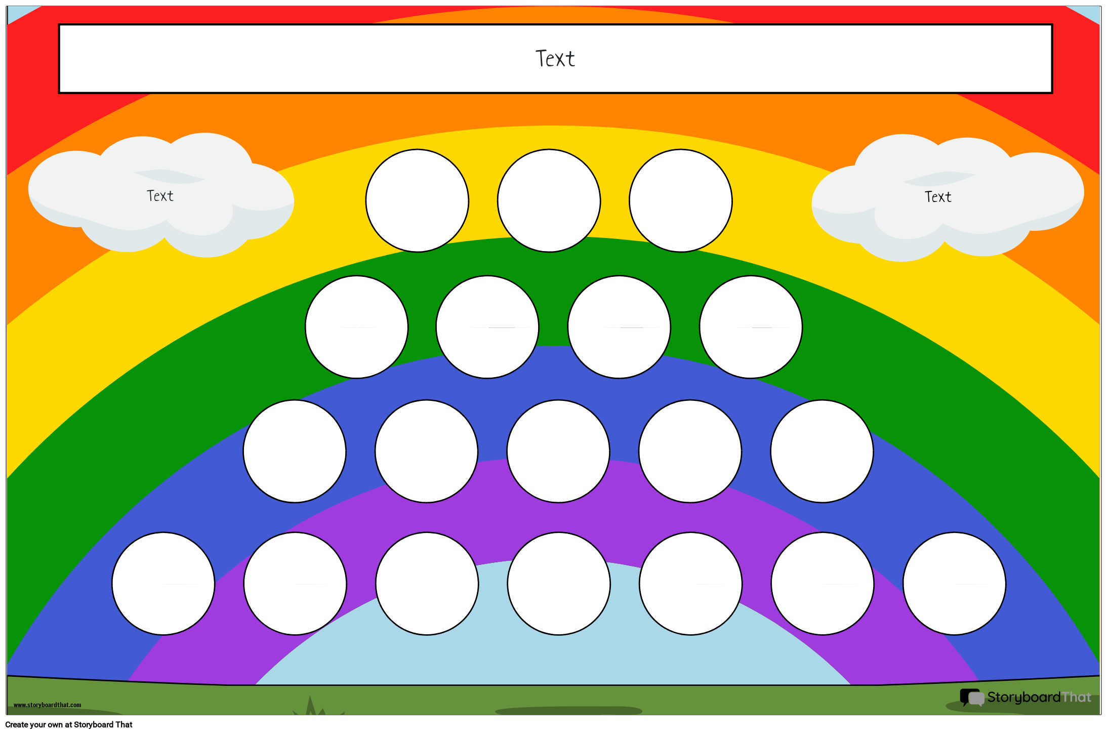 Rainbow Themed Progress Chart Storyboard by templates