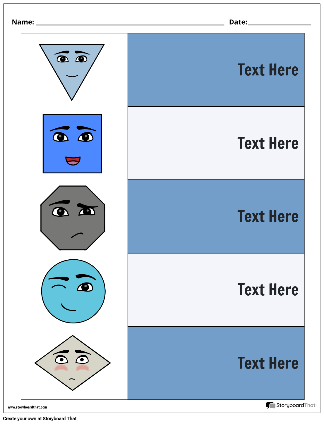 Storting Template Sorting Pictures Template with Animated Shapes