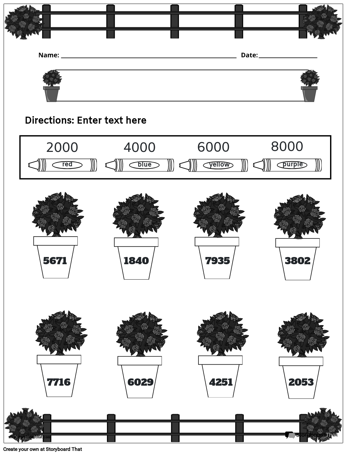 Rosethemed rounding worksheet B&W القصة المصورة من قبل templates