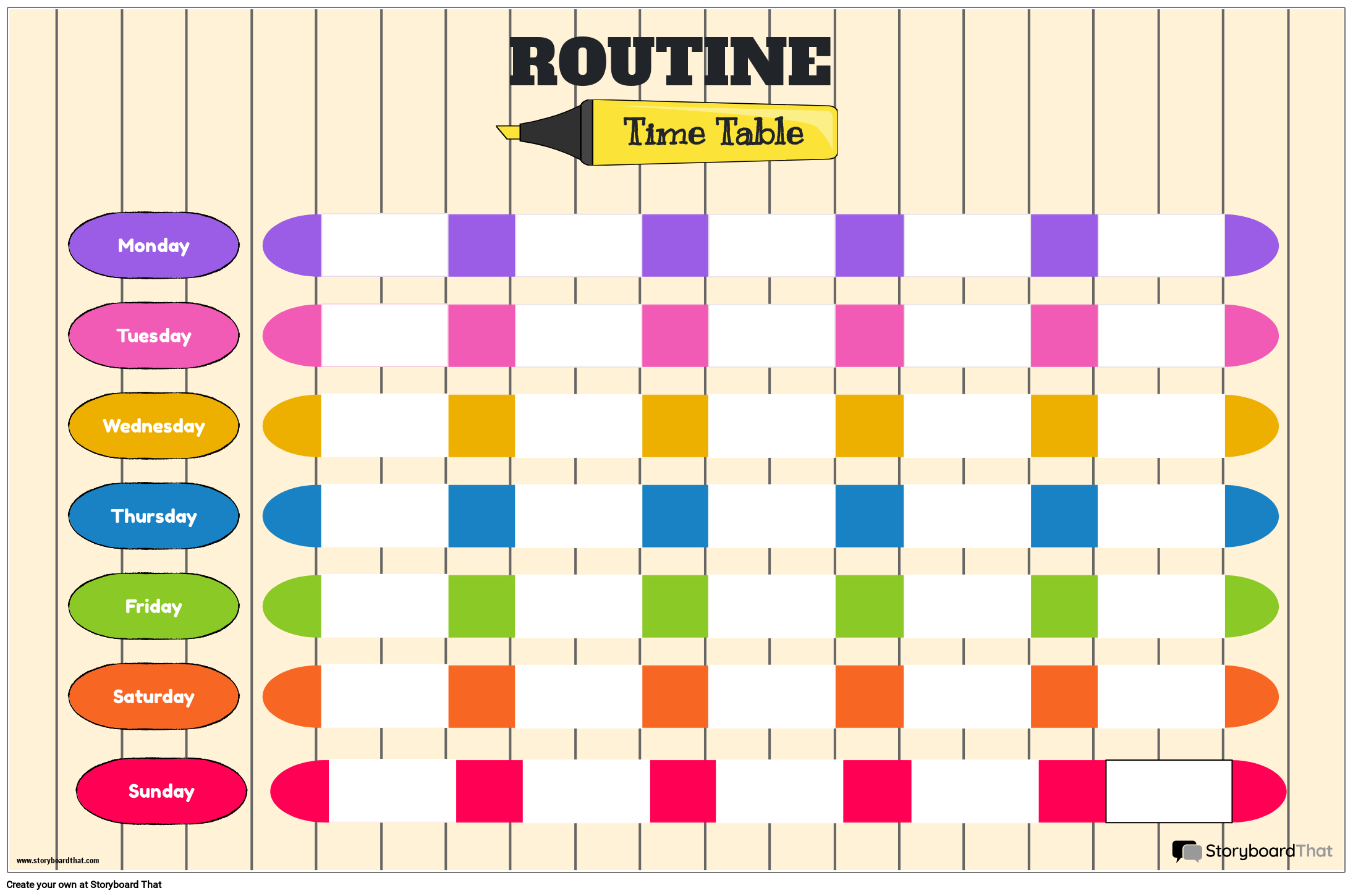 routine-time-table-storyboard-par-templates