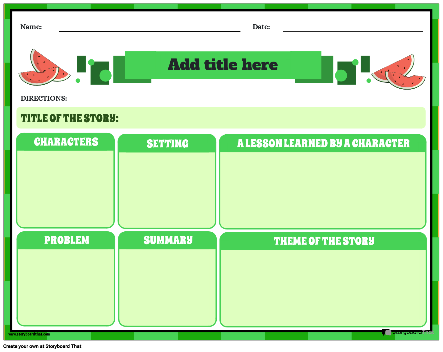 Searching for a Theme - Worksheet Storyboard por templates